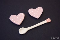 clay hearts & spoon by Tia